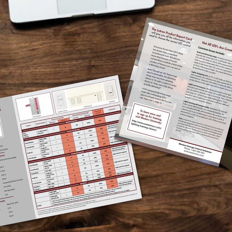 Brochure for Lighting manufacturer 